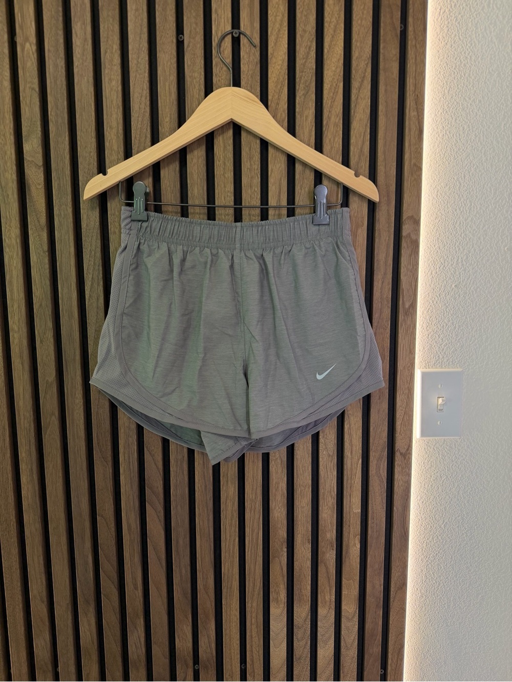 Nike Women’s Light Gray Athletic Running Shorts